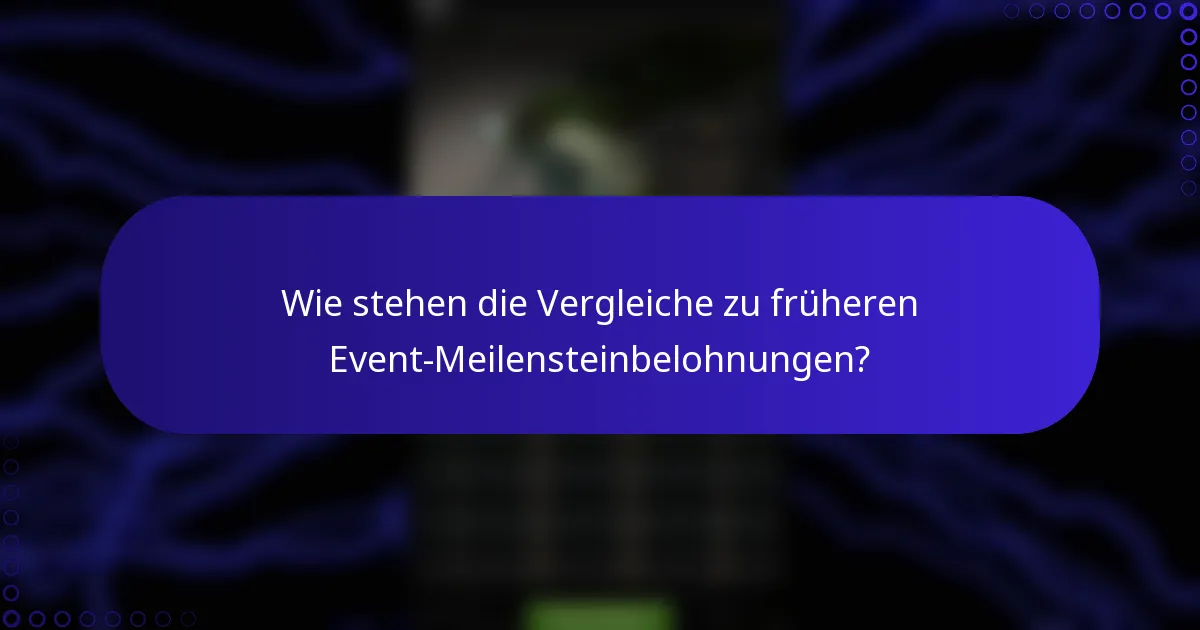Wie stehen die Vergleiche zu früheren Event-Meilensteinbelohnungen?